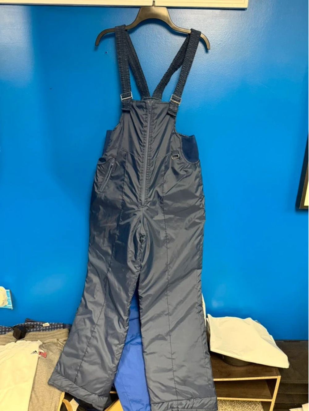 Vintage David Peyser Navy Blue Insulated Ski Bib Overalls Medium